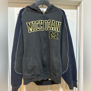 Vintage University of Michigan Zip Up Hoodie